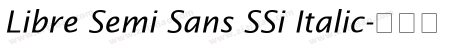 Libre Semi Sans SSi Italic字体转换